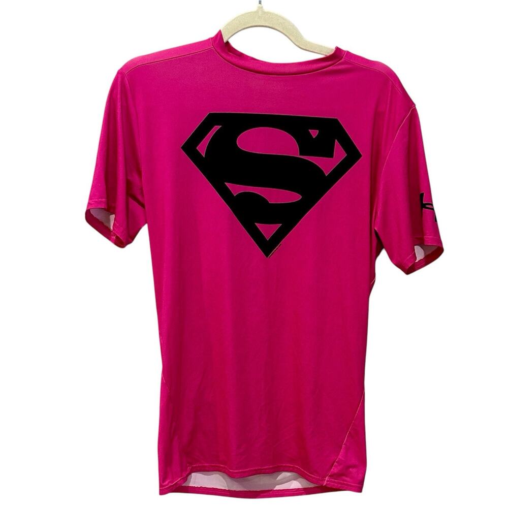 Under Armour Pink Super Woman Shirt‎ XL